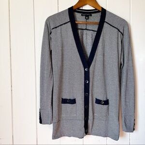 Banana Republic Blue and white striped Cardigan. Size Small.